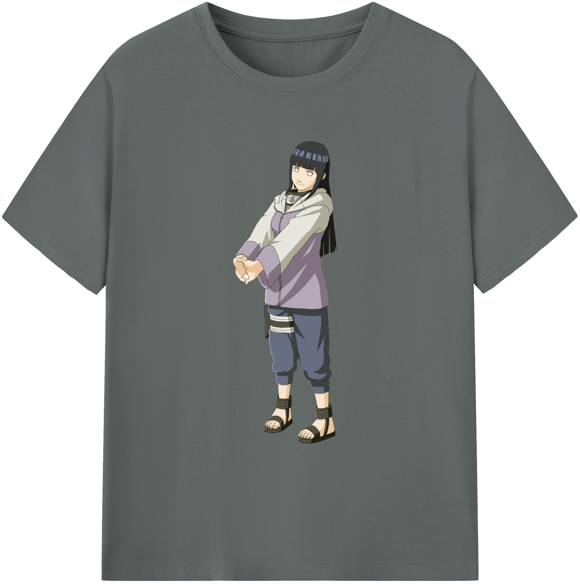 （画像用） NARUTO -ナルト- 日向ヒナタ Hyūga Hinata 綿100％ メンズ半袖Tシャツ｜肌触りやわらか＆通気性